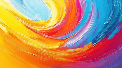 Poster - A bright, abstract background with vibrant, swirling colors and dynamic brush strokes for a creative and energetic feel.