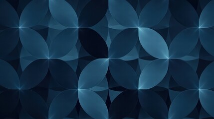 Fototapete - A blue background with many small blue circles. The circles are all different sizes and are scattered throughout the background