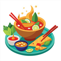 Wall Mural - Thai Foods vector illustration  