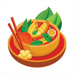 Wall Mural - Thai Foods vector illustration  