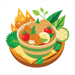 Wall Mural - Thai Foods vector illustration  