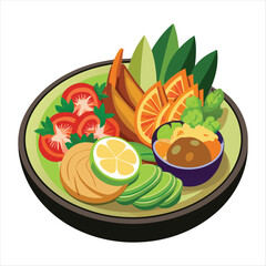 Wall Mural - Thai Foods vector illustration  