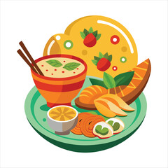 Wall Mural - Thai Foods vector illustration  