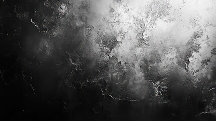 Wall Mural - A black and white photo of a wall with a lot of texture and a lot of white