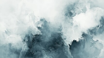 Poster - A stormy ocean with a dark blue sky. The brushstrokes are thick and bold, giving the painting a sense of movement and energy. The mood of the painting is intense and dramatic