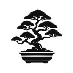 Wall Mural - tree nature vector illustration bonsai.