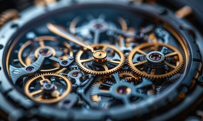 gears inside a mechanical watch