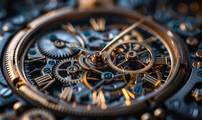 gears inside a mechanical watch