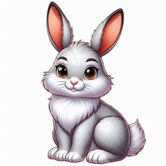 Poster - Cute Hare Vector Cartoon illustration