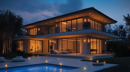 Poster - smart home iot sensors control lighting for enhanced efficiency and convenience