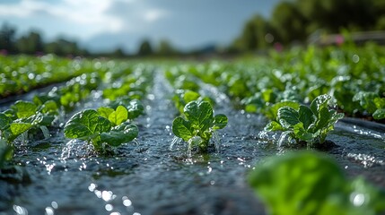 Aufkleber - Smart Irrigation System with IoT Sensors for Efficient Water Management in Agriculture and Gardening