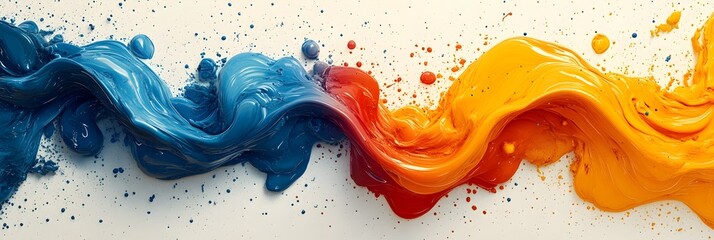 Poster - Vibrant Abstract Shapes Forming a Colorful Digital Backdrop