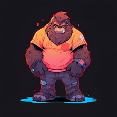 Sticker - Gorilla in a Orange Shirt