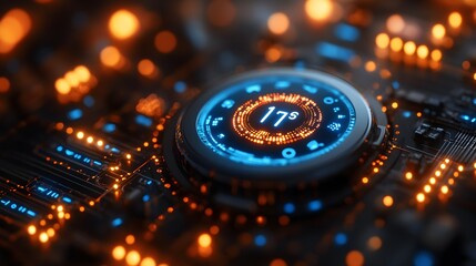 Poster - Innovative Graphic of a Smart Thermostat Using IoT Technology for Energy Efficiency