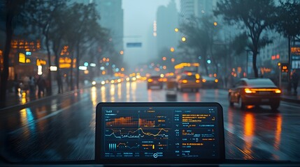 Leinwandbilder - IoT Sensors Monitoring Air in a Smart City Environment