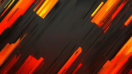 Abstract Black and Orange Diagonal Lines Background