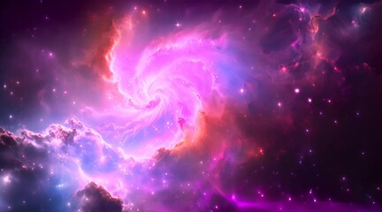 Wall Mural - Bright, colorful clouds of gas and dust twist together in space