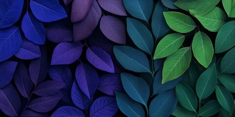 Wall Mural - A floralinspired gradient transitioning from rich purple to deep green evoking the abstract beauty of blooming flowers perfect for natural or artistic projects