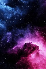 Wall Mural - A deep space gradient background fading from dark blue to rich purple with subtle starlike speckles evoking the vastness of outer space and a sense of mystery