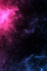 Wall Mural - A deep space gradient background fading from dark blue to rich purple with subtle starlike speckles evoking the vastness of outer space and a sense of mystery