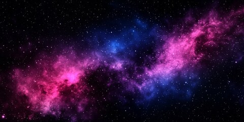 Wall Mural - A deep space gradient background fading from dark blue to rich purple with subtle starlike speckles evoking the vastness of outer space and a sense of mystery