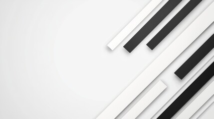 Poster - Minimalist abstract lines, monochromatic tones, flat design illustration
