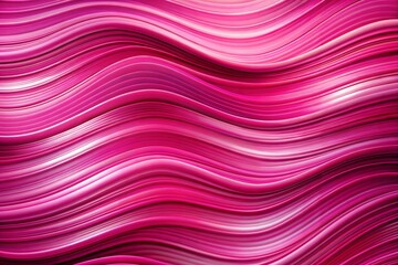 Poster - Vivid pink waves flow dynamically creating abstract pattern exuding motion and artistic vibrancy.