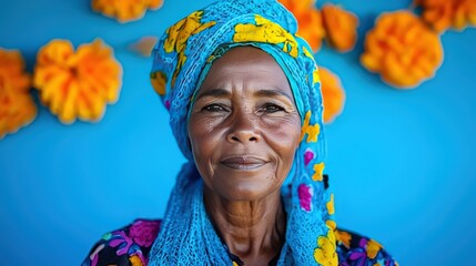 A rural woman participating in a village festival representing cultural heritage