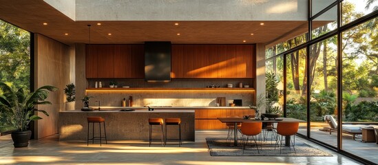 Canvas Print - Modern Kitchen with Natural Light