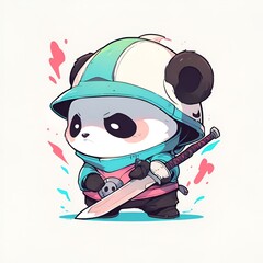 Sticker - Cool Panda Warrior