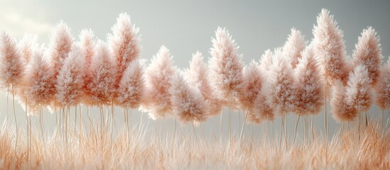 Wall Mural - Field of Pink Grass