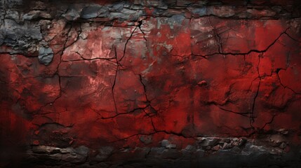 Canvas Print - Dark Red horror scary background 