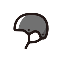 Helmet outline icon for graphic design, apps and websites