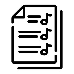 Sticker - music sheet