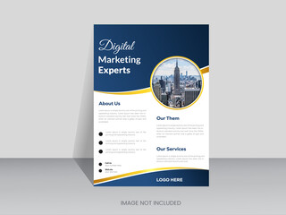 modern template, in blue color, and modern design, perfect for creative professional business