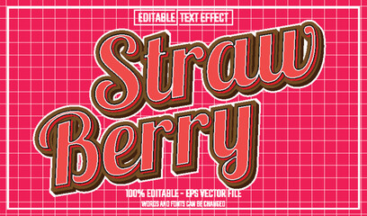 Canvas Print - strawberry editable text effect