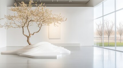 Poster - A modern art gallery with contemporary installations and innovative displays.