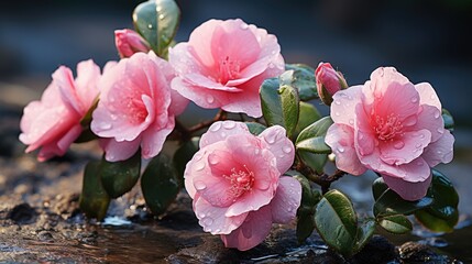 Wall Mural - pink flowers 