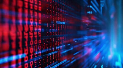 illustration scene of program code when sending data, camera slow motion with different angles