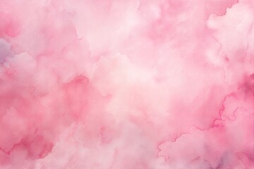 Wall Mural - dreamy pink watercolor background with soft blurred clouds and gentle texture