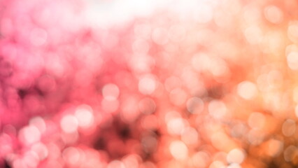 Wall Mural - Colorful glowing lights blur bokeh abstract background Glittering aesthetic textured pattern