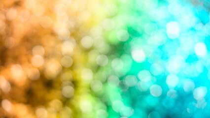 Wall Mural - Colorful glowing lights blur bokeh abstract background Glittering aesthetic textured pattern