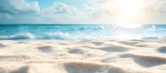 Serene Beach View with Soft Sands and Tranquil Ocean Waves