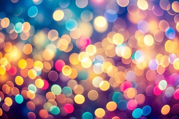Canvas Print - colorful bokeh lights in vibrant abstract display with warm atmosphere