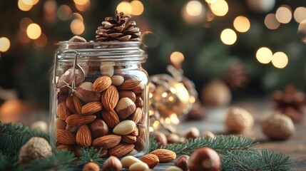 Xmas nut jar