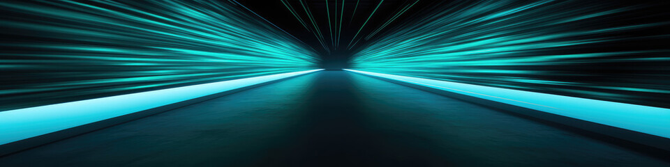 Wall Mural - Futuristic Speed Tunnel Vision Effect