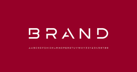 technology font, digital cyber alphabet