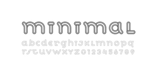 Leinwandbilder - alphabet simple decorative art font
