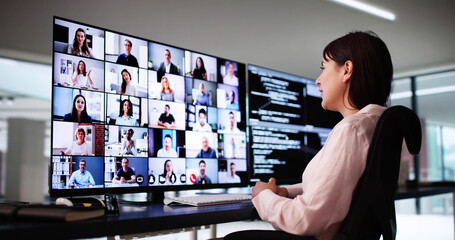Poster - Virtual Video Conference Business Meeting