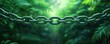 © Natalia - Chains of protection, trees in dense forest legally secured, 3D illustration